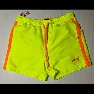 Super dry neon yellow swim trunks. Size Large